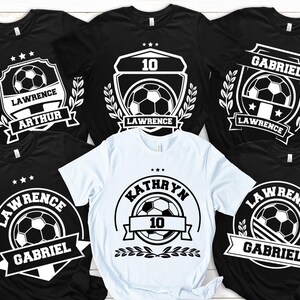 Customized Soccer Team Shirt, Custom Soccer Team Name Shirt, Personalized Player Name T Shirt, Matching Soccer Shirts, Gifts for Soccer Team
