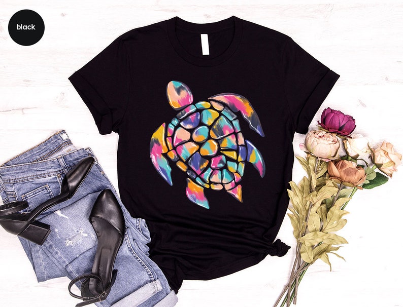 Trendy Turtle Shirt, Sea Turtle Graphic Tees, Sea Animals Gifts, Oceans Clothing, Cute Save the Turtles Toddler Shirt, Gifts for Kids image 2