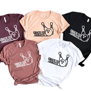 Personalized Bowling Shirts, Bowling Tshirt, Bowling Party Shirt, Custom Bowling Team Name Shirts, Bowling Shirts, Bowling Ball Tee