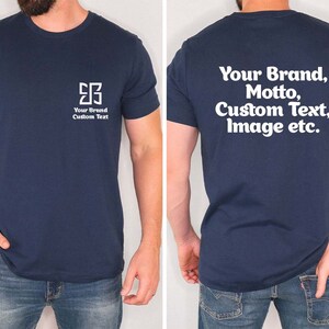 Business Logo T-Shirt, Company Logo Gifts, Custom Logo Design Shirt, Personalized Gifts, Brand Logo Vneck Tshirt, Customized Company Shirts Bild 4