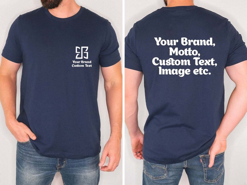 Business Logo T-Shirt, Company Logo Gifts, Custom Logo Design Shirt, Personalized Gifts, Brand Logo Vneck Tshirt, Customized Company Shirts Bild 4