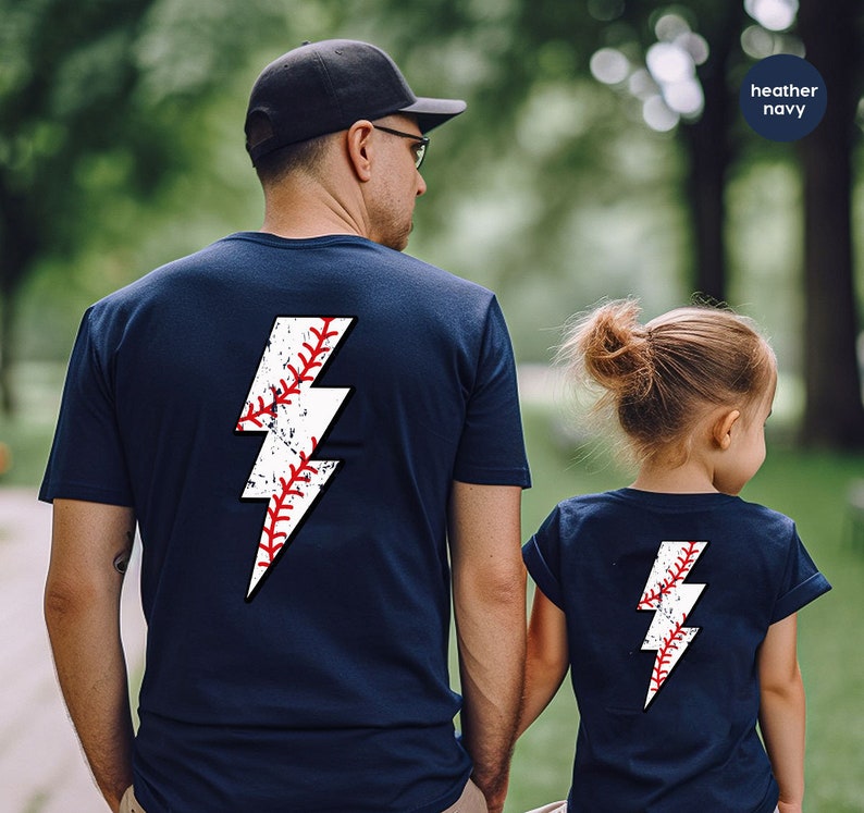 Retro Baseball TShirt, Baseball Gifts, Baseball Mom Outfit, Vintage Sports T Shirt, Lightning Graphic Tees, Baseball Coach Clothing image 7