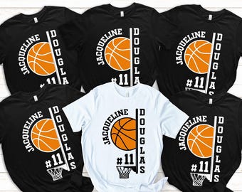 Custom Basketball T-Shirt, Personalized Basketball Mom Shirt, Basketball Shirt, Player Number and Name Shirts, Team Spirit T Shirt