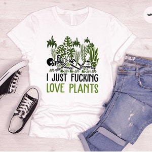 Plants Graphic Tees for Women, Plant Gifts, Gifts for Her, Funny Plant Shirt, Skeleton Plant T-Shirt, Gardening Gifts, Gardener Clothing image 8