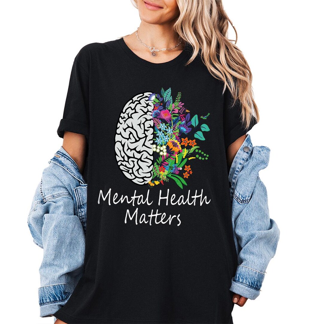 Mental Health Shirt, Floral Brain Awareness Shirt, Inspirational Shirt ...