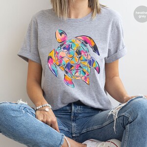 Trendy Turtle Shirt, Sea Turtle Graphic Tees, Sea Animals Gifts, Oceans Clothing, Cute Save the Turtles Toddler Shirt, Gifts for Kids image 3
