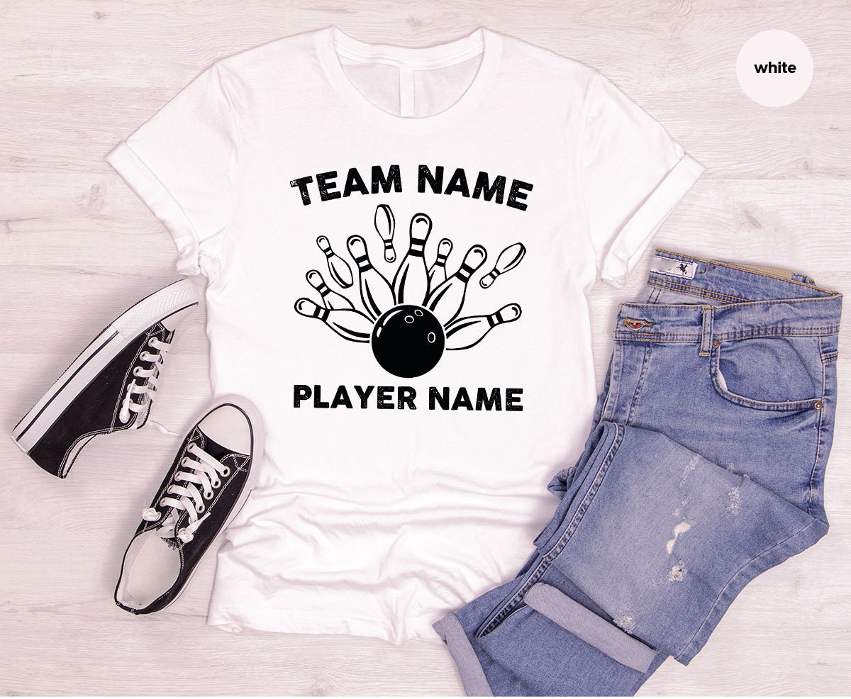 Bowling Team Shirts, Customized Bowling Crewneck T shirt, Personalized Bowling T-Shirt, Bowling Team Gifts, Shirt for Team, Gift for Him