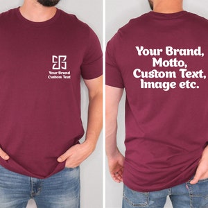 Business Logo T-Shirt, Company Logo Gifts, Custom Logo Design Shirt, Personalized Gifts, Brand Logo Vneck Tshirt, Customized Company Shirts Bild 7