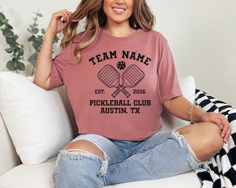 Custom Pickleball Team Shirt, Personalized Pickleball Club Tee, Team Name Shirt, Custom Sports Shirt, Group Pickleball T-Shirt for Clubs