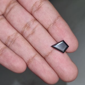 2.50 Ct Kite Shape Black Moissanite| 2 Pcs | VVS |Loose Moissanite |For Diamond Ring & Other Diamond Jewelry