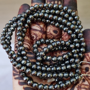 6 MM Black Moissanite Beads |20 Pcs | Faceted Beads | AAA Cut |Used for Jewelry & other jewelry