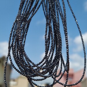 2 MM Black Moissanite Beads| AAA- Cut| Faceted Diamond |Making for beads mangalstra other diamond jewelry