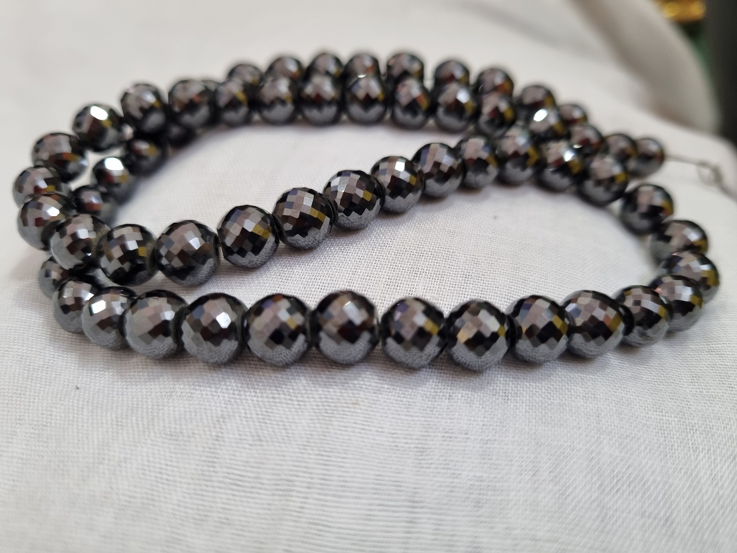 30 Inch 8 MM Black Moissanite Faceted Diamond Beads Loose Moissanite used for Diamond Mangalstra Other Jewelry Etsy