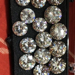 6.50 Ct to 14 Ct Off White Moissanite Diamond/Round Cut Diamonds/VVS/Faceted Diamonds