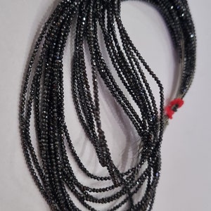 2.50 MM schwarze Moissanit Perlen | AAA-Schliff |Facettierte Diamantperlen |Ideal für Schmuck anderer Moissanite mangalstra