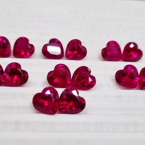 10 MM Beautiful Hearts Shape Ruby /Excellent Cut / Red Ruby / For Gemstone ring & Other Customized jewelry