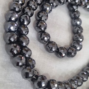 8 mm Moissanite diamond beads /Black Moissanite beads/AAA Grade/Faceted Beads/For necklace, Bracelet
