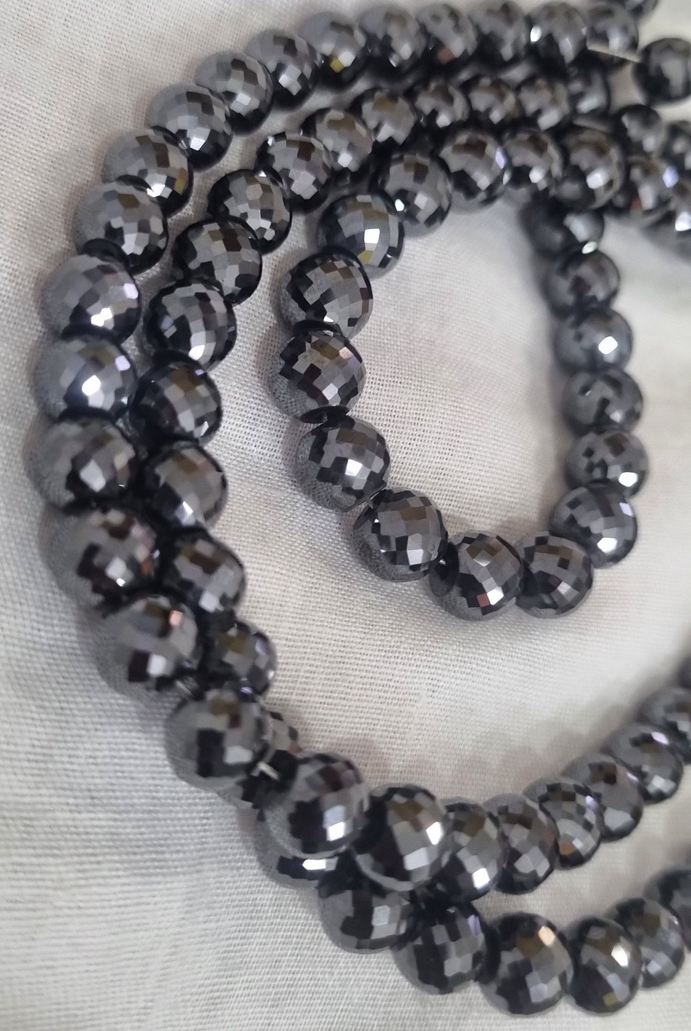 8 mm Moissanite diamond beads /Black Moissanite beads/AAA Grade/Faceted Beads/For necklace, Bracelet