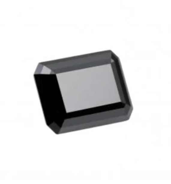 Buy 23 Carat Black Moissanite Emerald Cut Diamond Emerald Shape