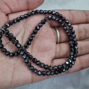 5 MM Black Moissanite Beads/AAA Grade/Faceted diamond| making for Diamond jewelry & Moissanite Jewelry