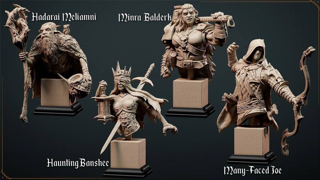 Fantasy Busts for Painting and Display Etsy