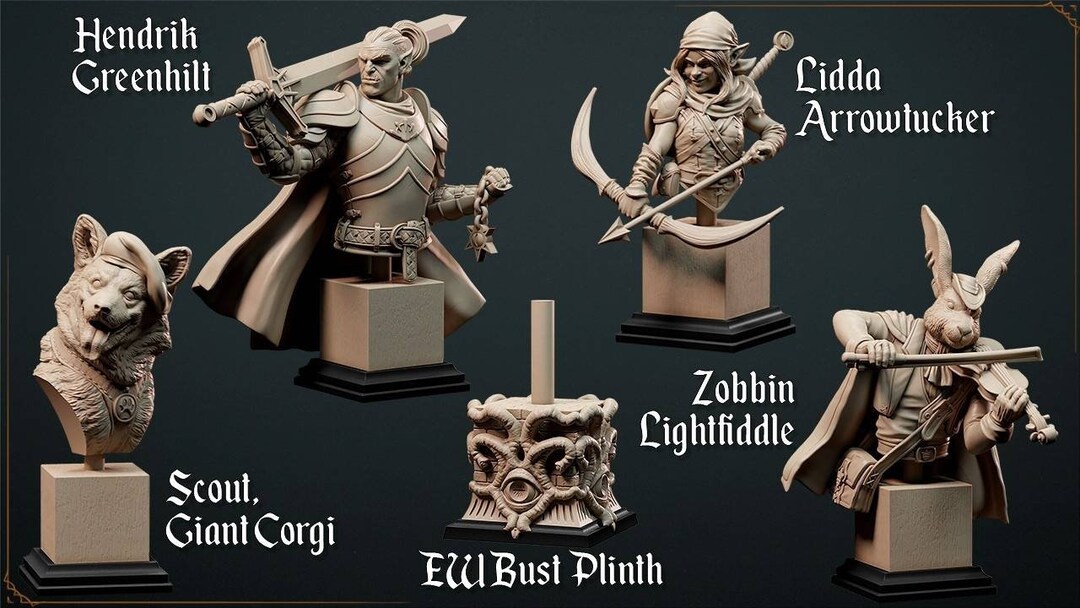 Fantasy Busts for Painting and Display Etsy UK