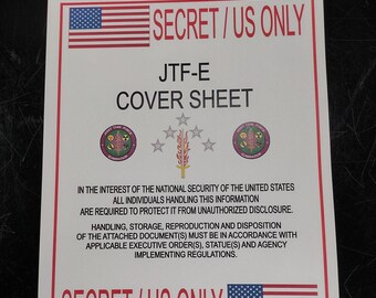 US Government Confidential National Security Document Heavy
