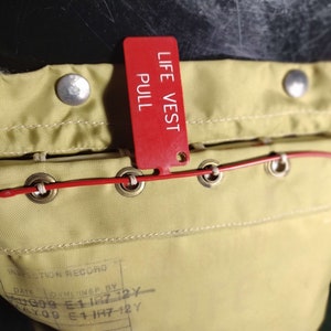 WWII Life Vest Vintage Cork Filled Cotton Life Vest 