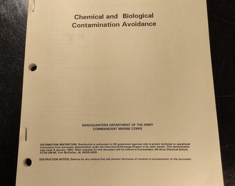 US Army Chemical and Biological Contamination Avoidance Ephemera Pamphlet Booklet | FREE US Shipping!