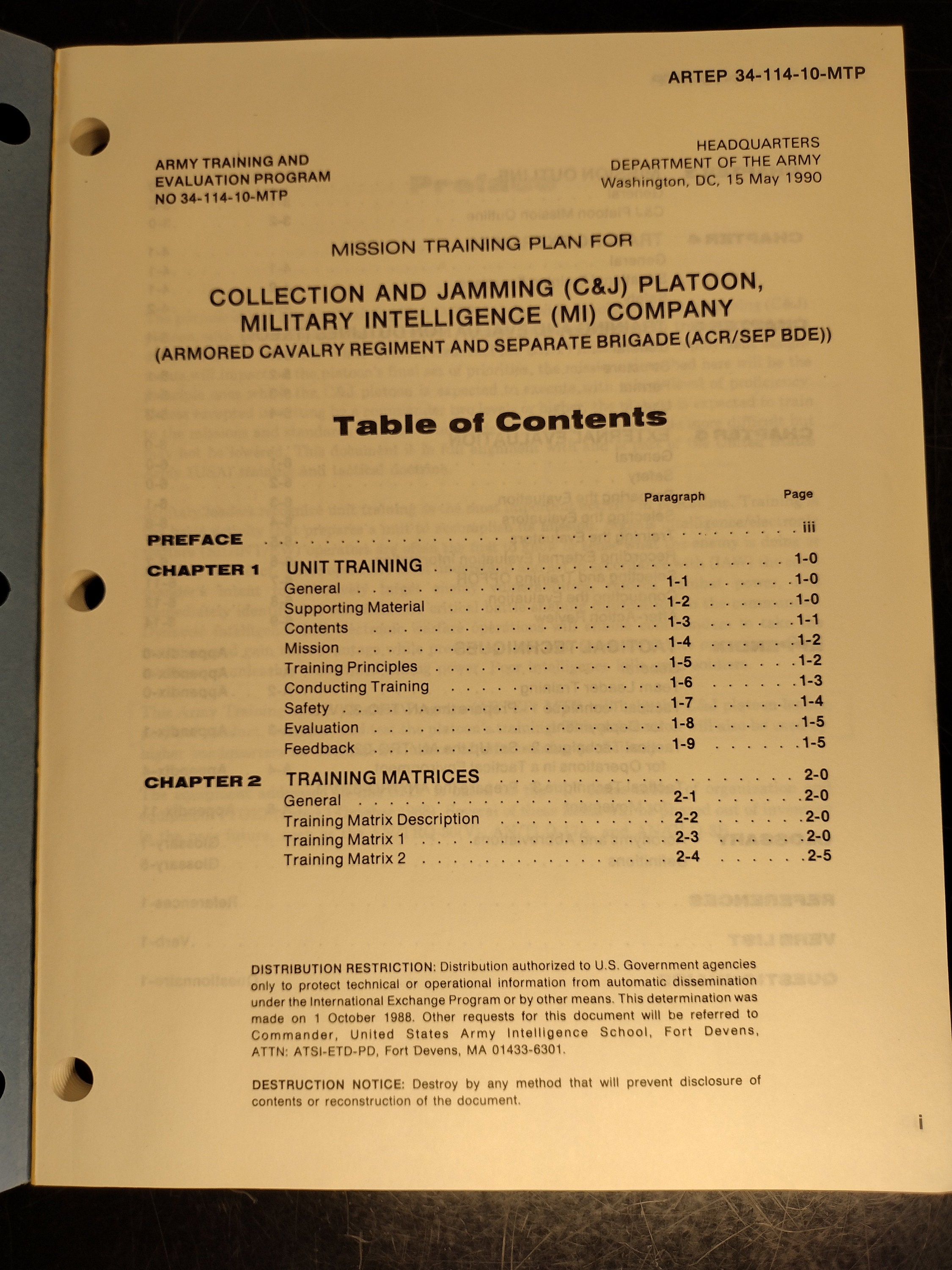 US Army Collection & Jamming Military Intelligence Vintage Field Manual ...