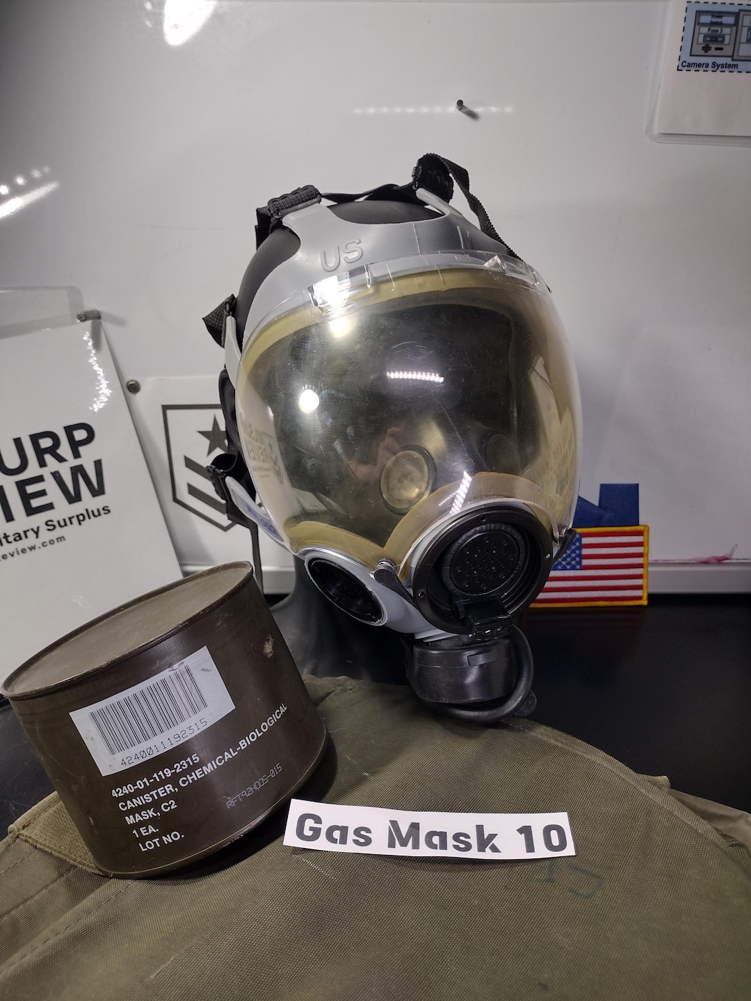 MSA Millennium Gas Mask With New Filter, Bag, & Protection Hood