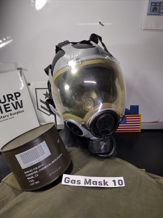 MSA Millennium Gas Mask With New Filter, Bag, & Protection Hood
