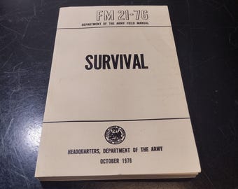 US Army Survival Ephemera Pamphlet Booklet (1970 FM 21-76) | FREE Us Shipping!