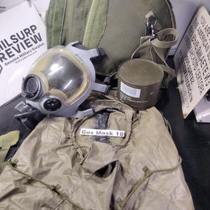 MSA Millennium Gas Mask With New Filter, Bag, & Protection Hood! (Size M Mcu-2/P) | FREE US Shipping! (Gas Mask 10)