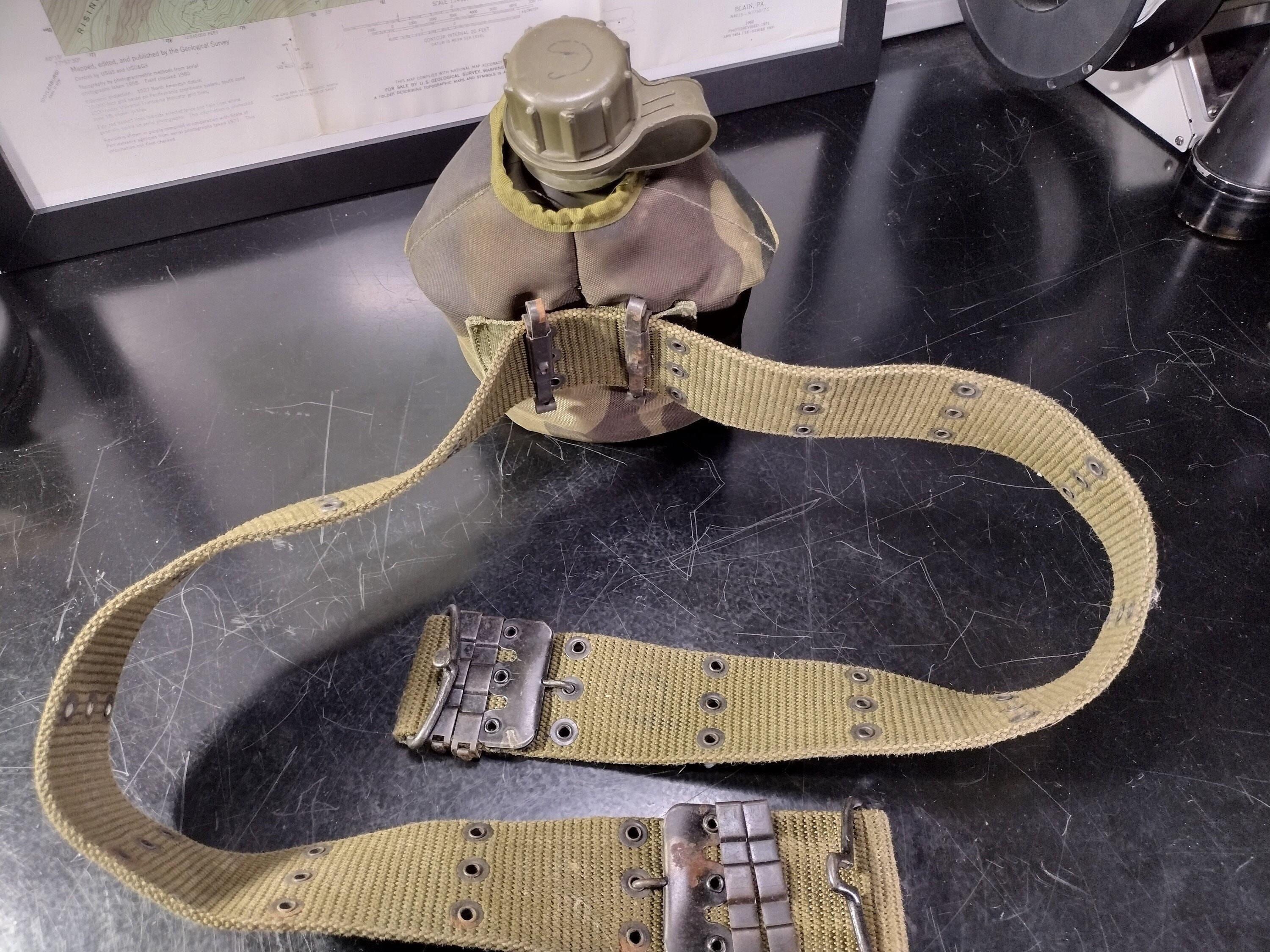 US Army Canteen & Pistol Belt Set (metal Buckle) | FREE US