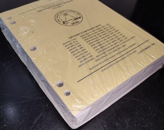 US Army Ground ICOM Radio Set Vintage Ephemera Pamphlet Booklet (1992 TM 11-5820-890-20-1)