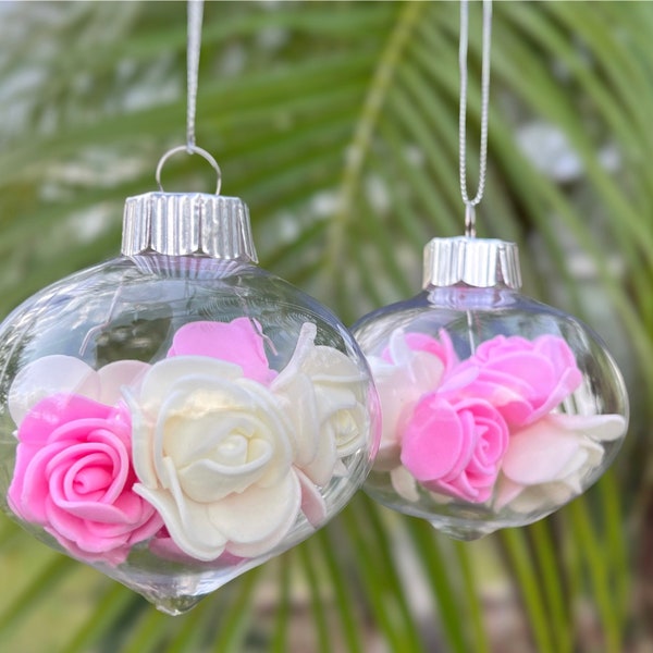 Valentine's Day Ornaments, Valentines Day Flower Tree Decor, Rose Ornament, Romantic Decorations, Galentine's Day