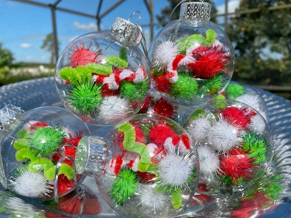 Grinch Christmas Ornaments Decor Decorations Lime Green Red - Etsy ...