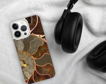 Prehistoric Alberta Ammonite Ammolite Abstract Clear Case for iPhone®
