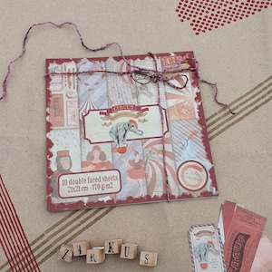 Scrapbookpapierset 'Circus Magnifabulous' | Circus knutselpapier set