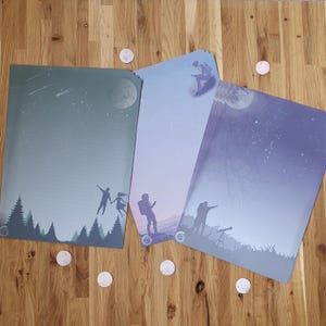 Briefpapier "Space Love" | Schreibpapier Set Weltall