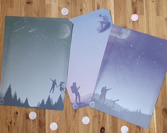 Stationery set ' Space Love' | Space themed letter set