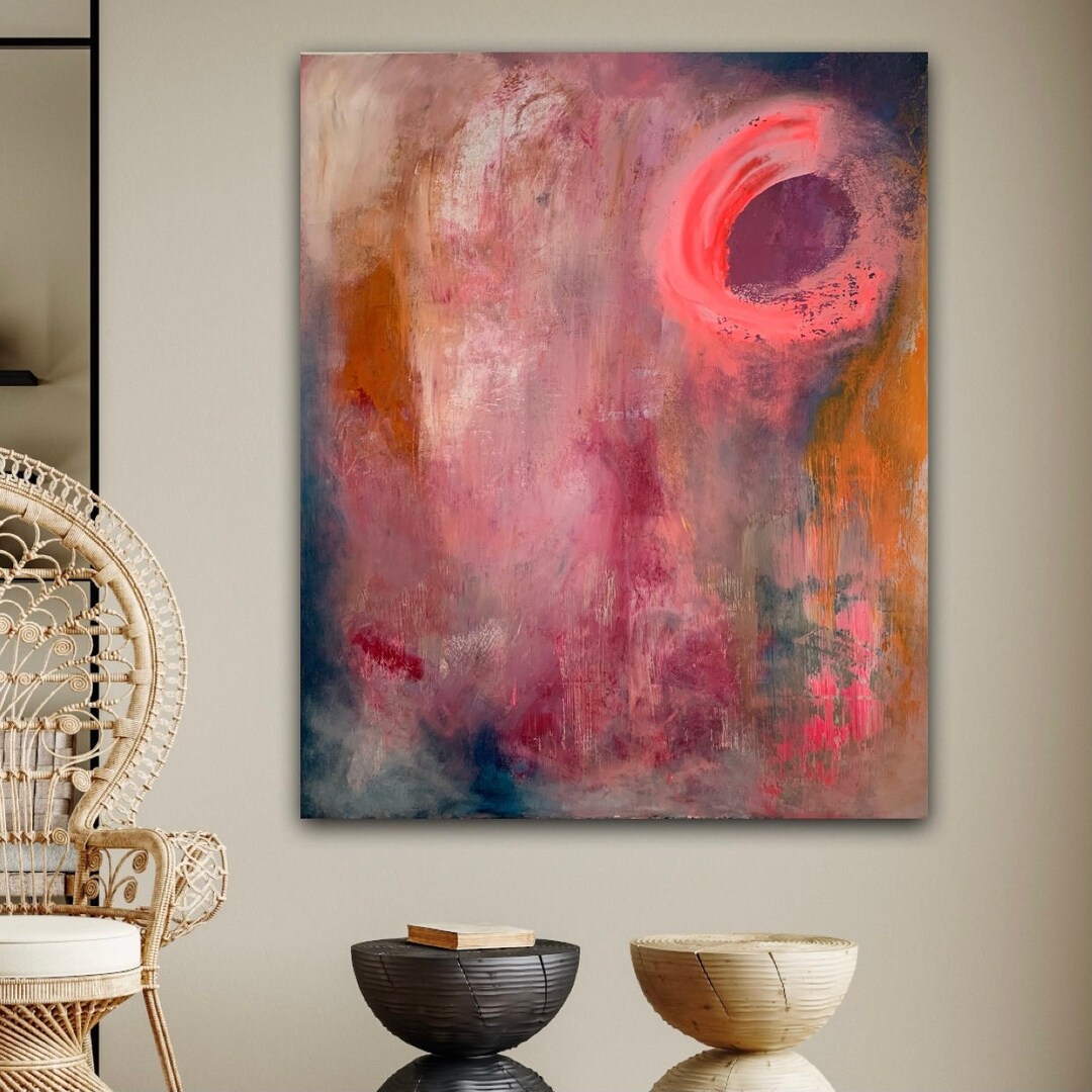 Extra Large Art Extra Large Wall Art Orange Art Colorful Etsy