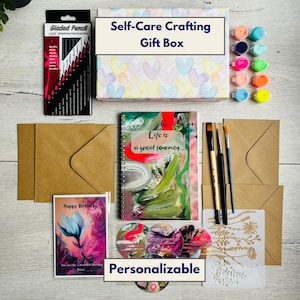 Scatola d'arte fai da te Kit diario per la cura di sé Set regalo creativo Forniture artistiche per adolescenti Set da disegno Regalo di compleanno per ragazza Kit di consapevolezza Scatola regalo di forniture artistiche