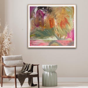 Sage Green Abstract Art Print: Modern Home Decor