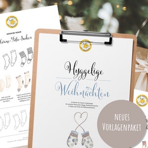 Vorlagenpaket Hygge Weihnachten Watercolor