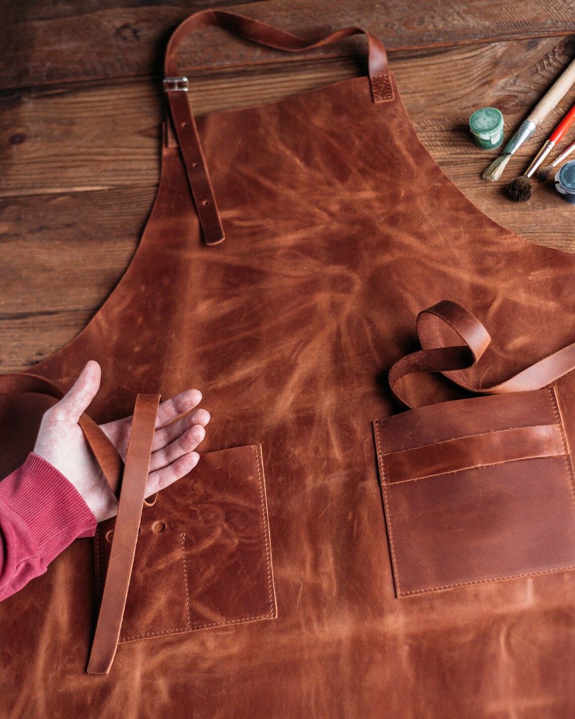 Custom Apron With Pockets Leather Apron for Men Personalized Etsy