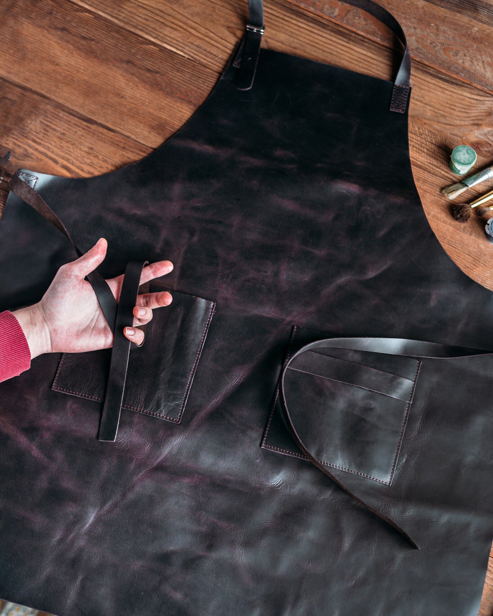 Custom Apron With Pockets Leather Apron for Men Personalized Etsy