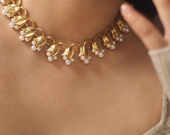 Set De 2 Bijoux : Collier Perles Imitation Et Boucles D'oreilles Strass - Marque Parisienne, Neuf Sans Emballage
