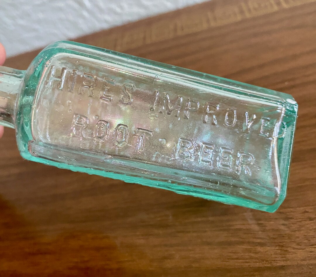 Vintage Hire s Improved Root Beer Extract Bottle Antique Hire s Root tom-s-root-beer-collectibles-root-beer-extract